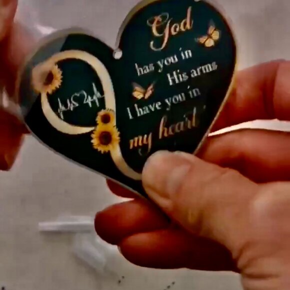 "Elevate Your Ride: Creative Cross Heart Shaped Car Rearview Mirror Pendant" 🚗✨ - Picture 8 of 9